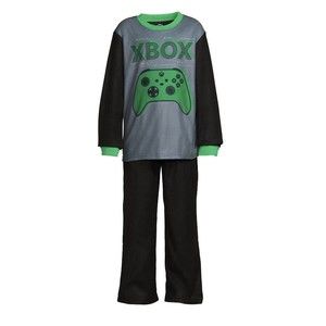 NIP XBOX Gaming Boys PJ’s Long Sleeve Pants 2pc Set Green Fleece 6/7